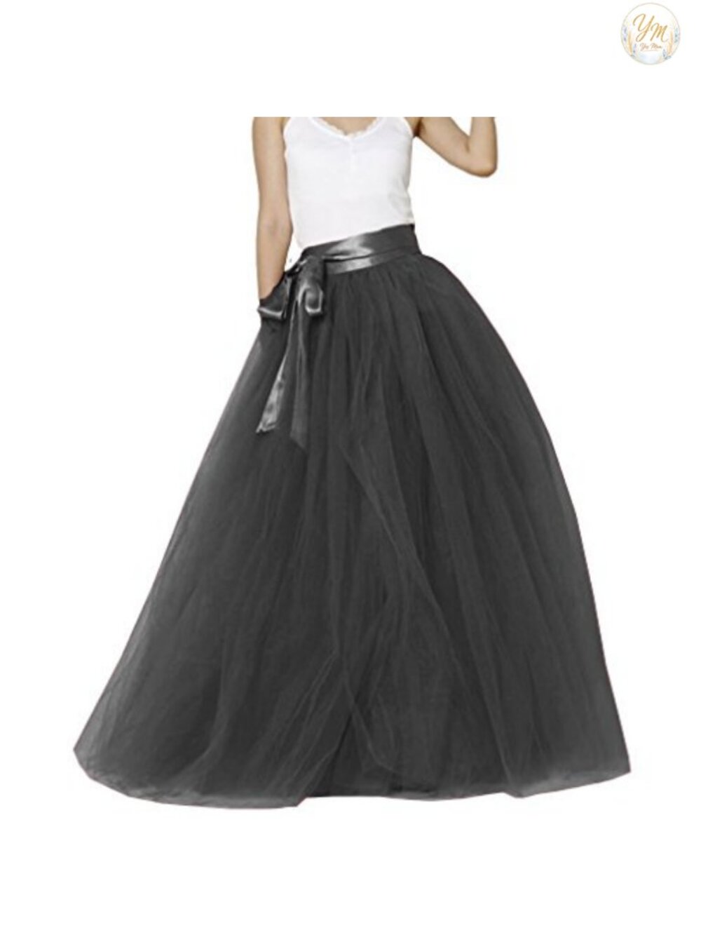 Womens Long Tulle Tutu Skirt 5 Layer Party Evening Full Skirt